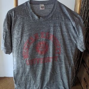 FALL SALE: Vintage 80s Western Kentucky University triblend made in USA
